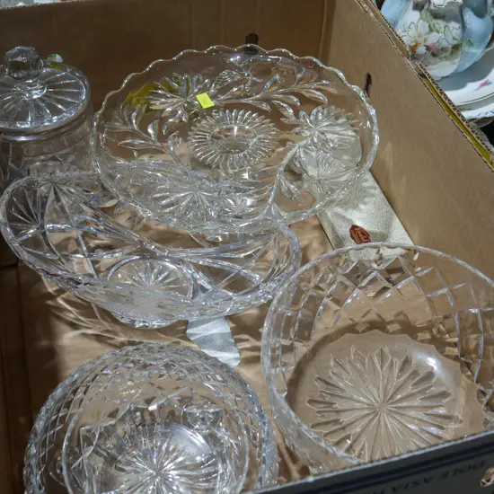 Crystal bowls etc