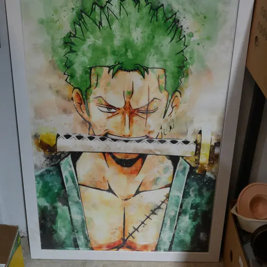 2 framed anime prints