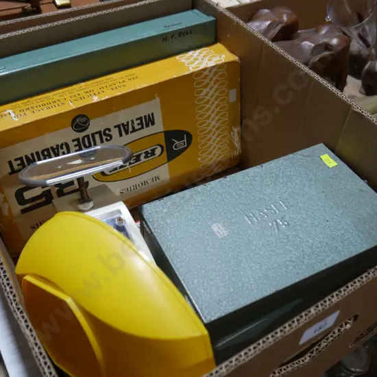 Box of slides etc