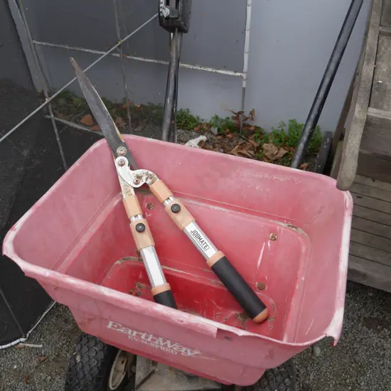 Seed spreader and loppers