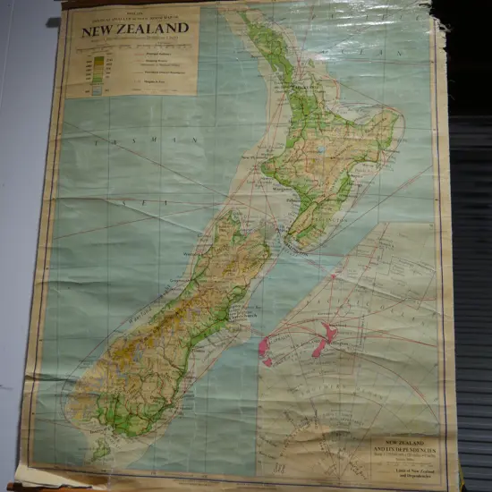 New Zealand wall map