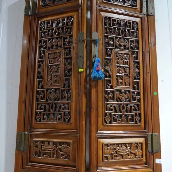 Carved wall doors