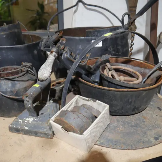 Cast iron pots etc