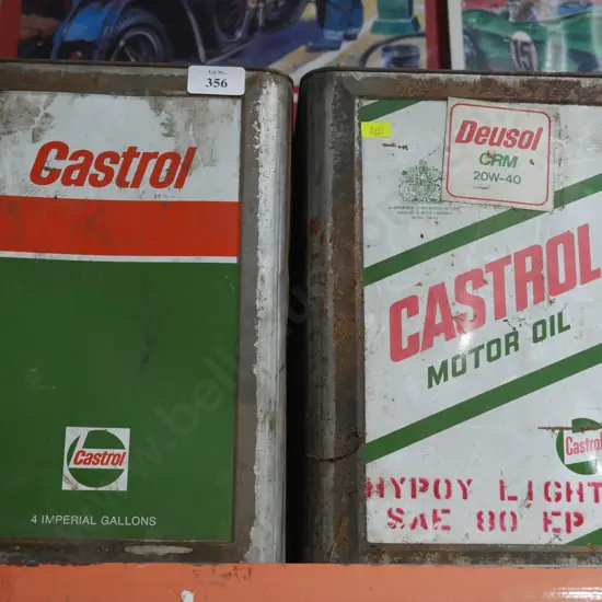 2x Castrol tins