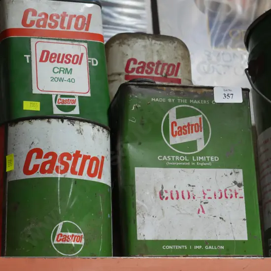 4x Castrol tins