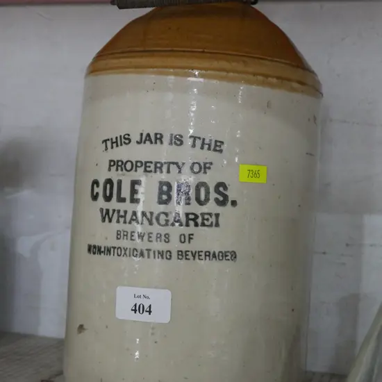 Cole bros stone bottle