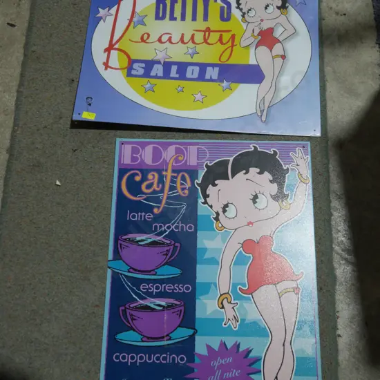 Betty Boop tin signs
