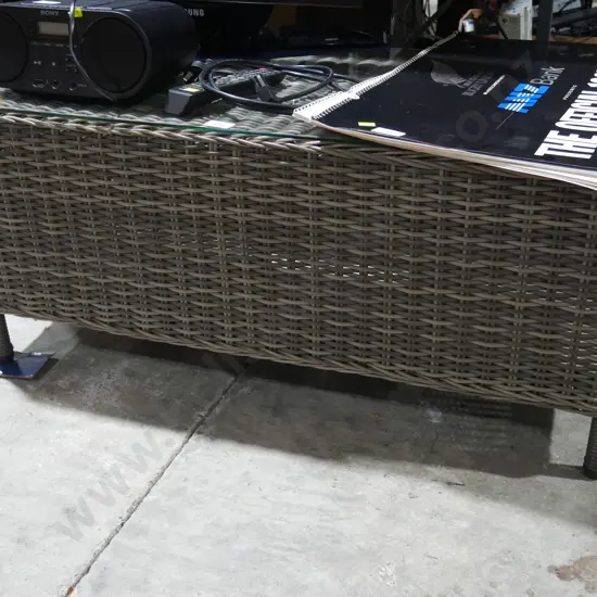 Wicker outdoor coffee table