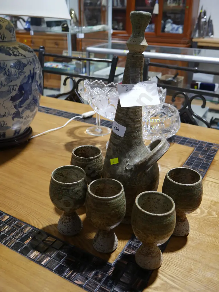 Iris Galbraith pottery wine set Image 1++