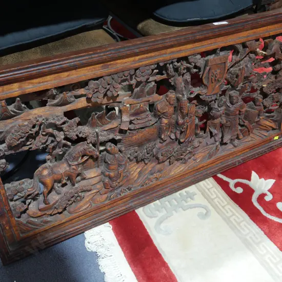 Carved wooden panel
