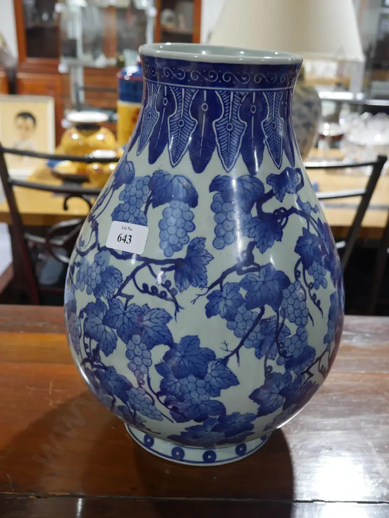 Blue ,  white vase Image 1++