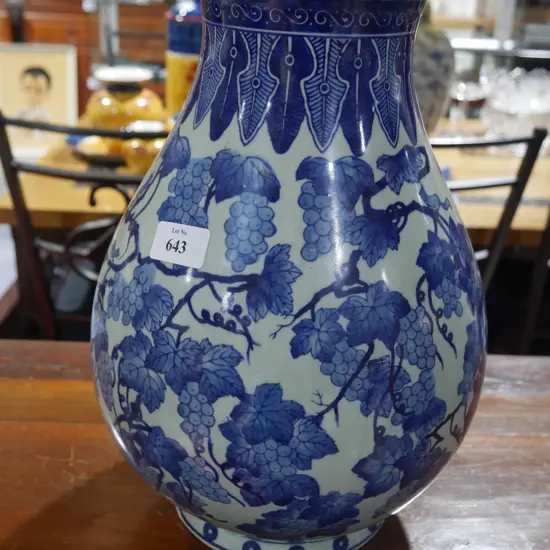 Blue ,  white vase