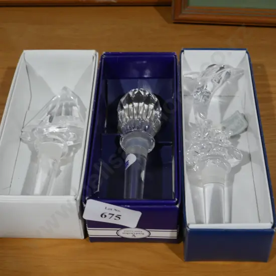 3 Crystal bottle stoppers