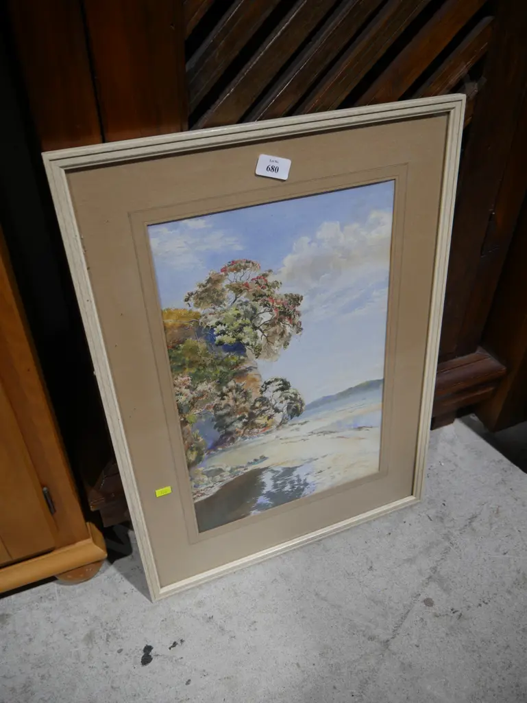 Print beach scene Image 1++