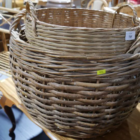 2 cane baskets