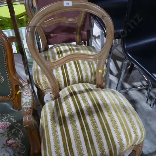 2 balloon back chairs