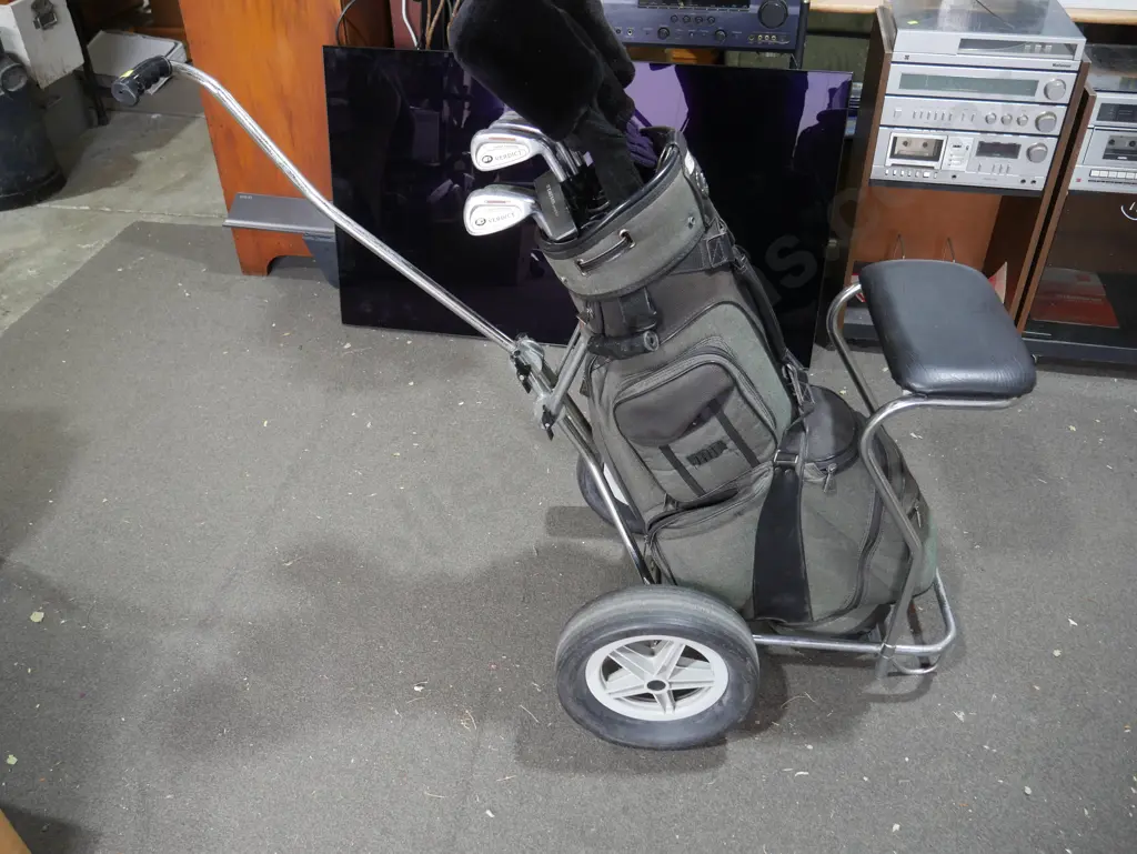 Golf clubs and trundler Image 1++