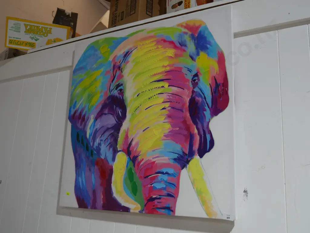 Elephant canvas painting Image 1++