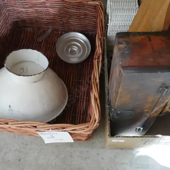 Basket, chopping boards etc