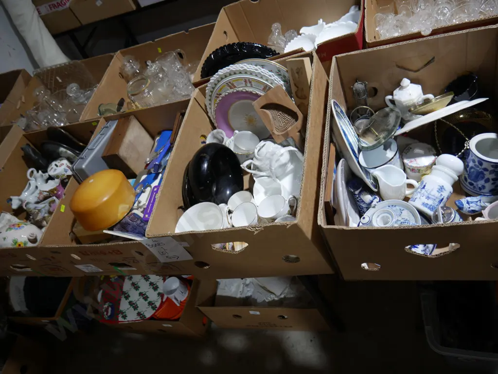 Four boxes of china and ornaments etc Image 1++