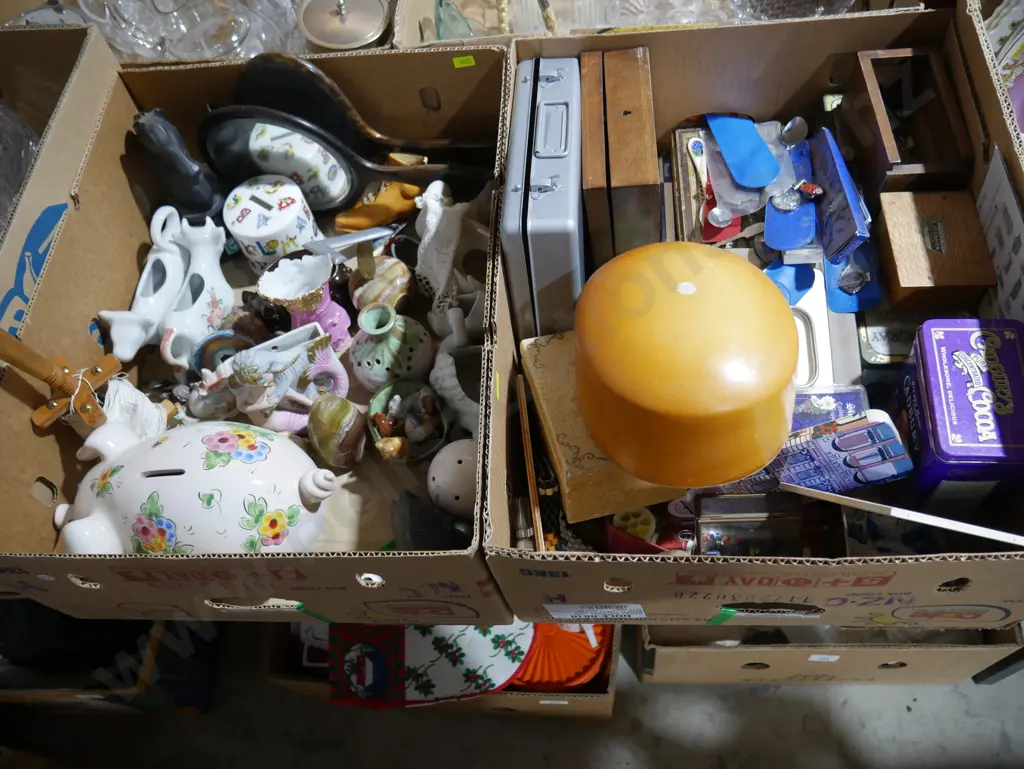 Four boxes of china and ornaments etc Image 1++