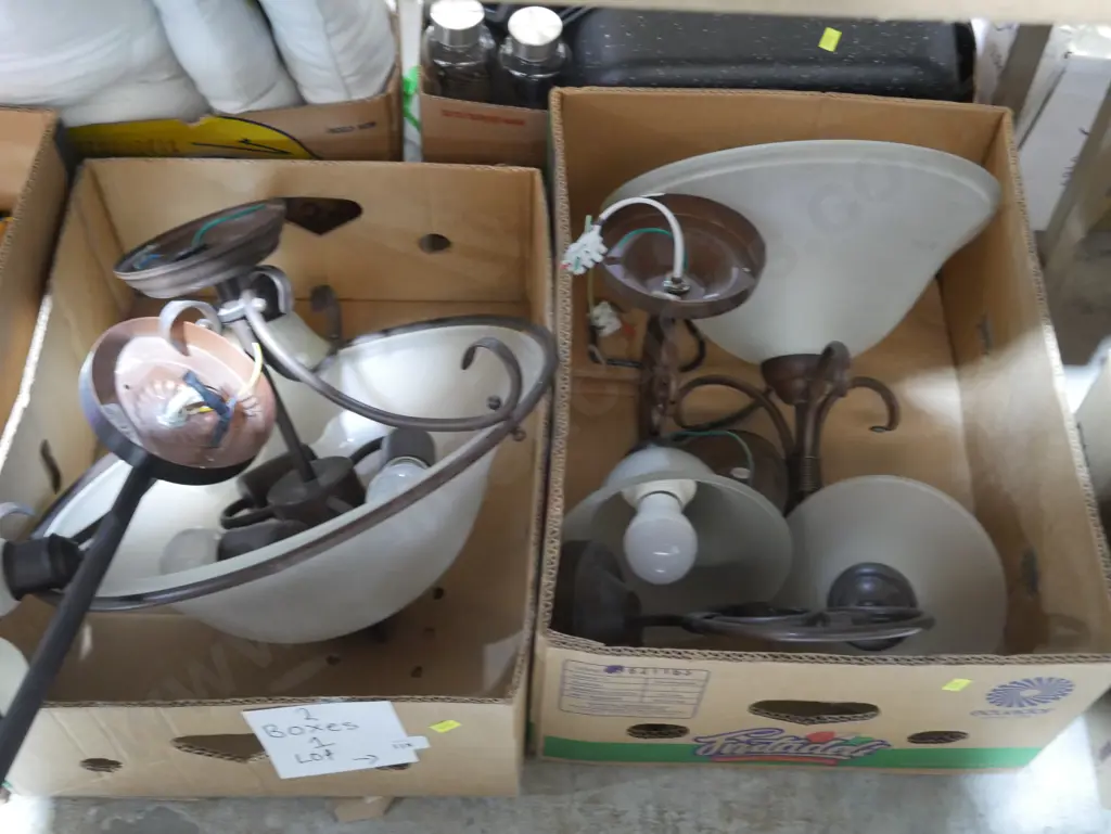 Two boxes of light fittings Image 1++
