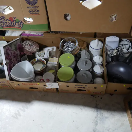 4 boxes kitchenware, china