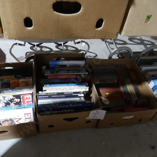 4 boxes of books