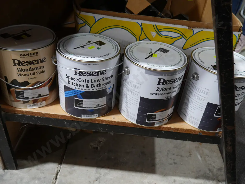 Assorted paint and wood stain Image 1++