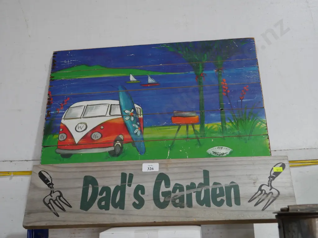 Dad's garden sign and VW picture Image 1++