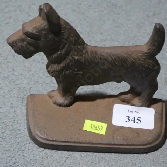 Scotty dog door stop