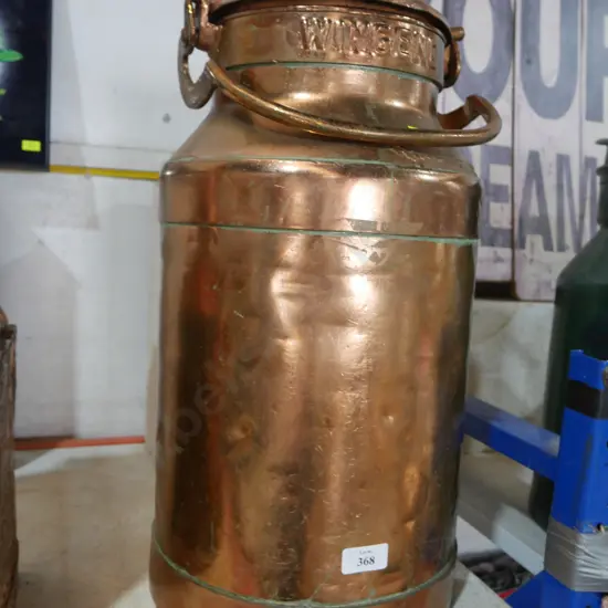 Wingene copper milk can