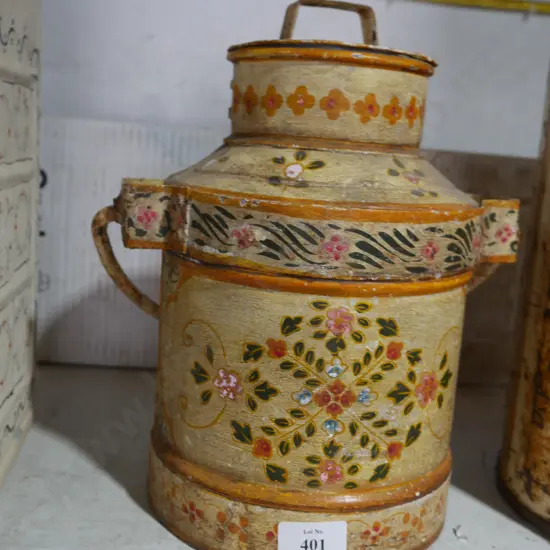 Painted milk can