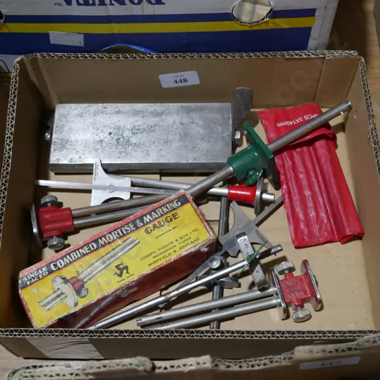 Mortice and marking gauges etc