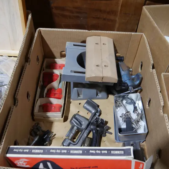Assorted clamps, vices