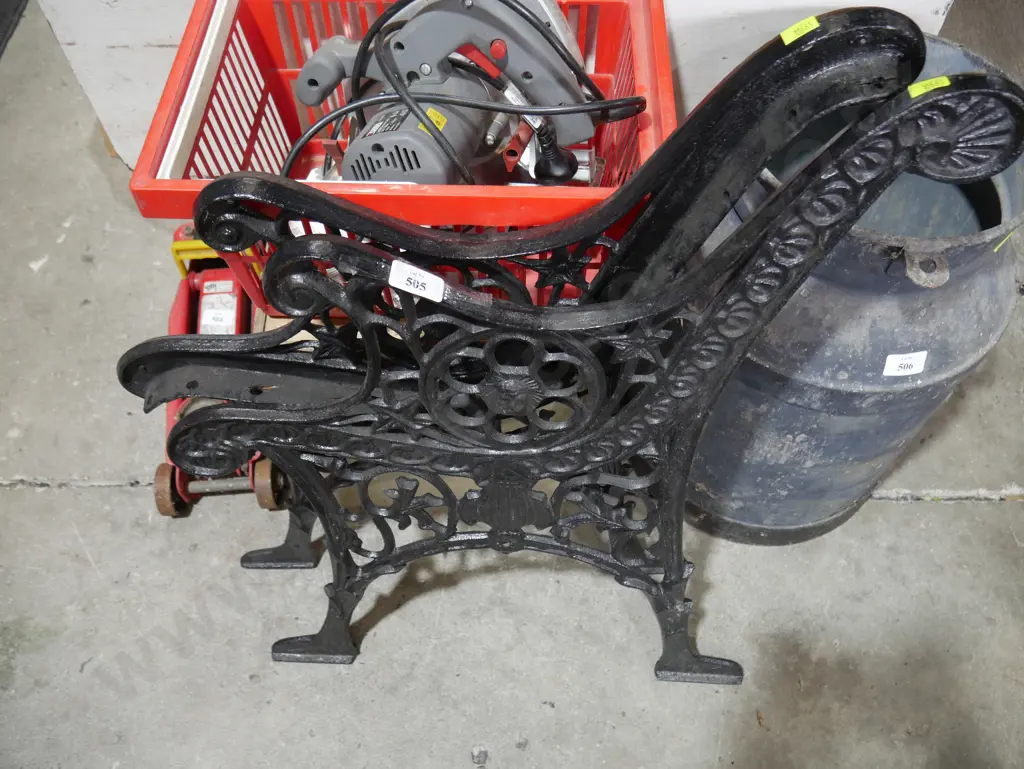 Black cast bench ends Image 1++