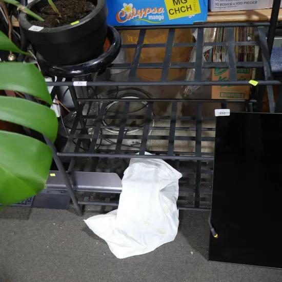 Wrought iron shelves