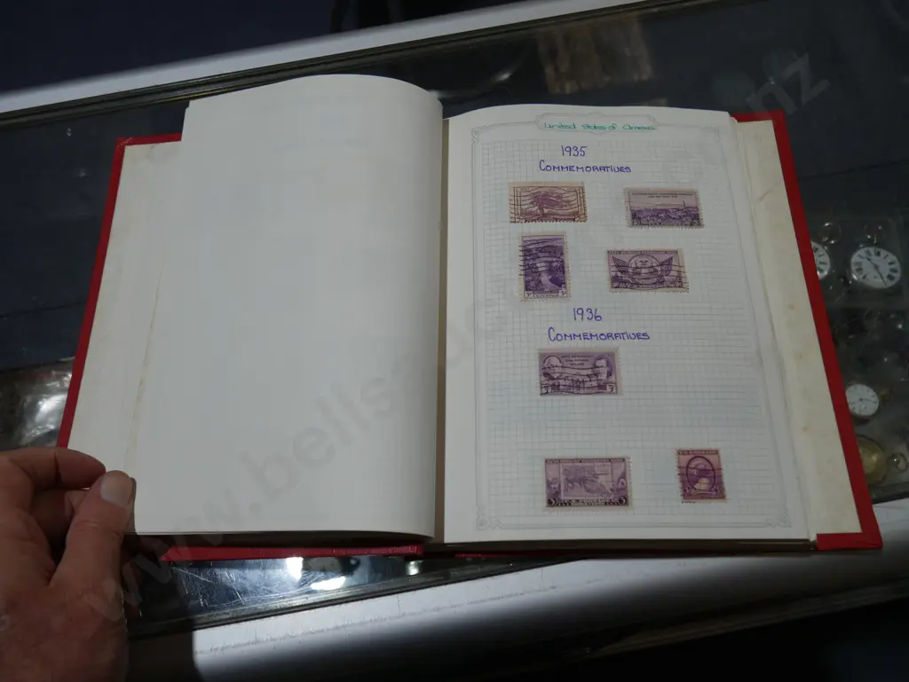 Stamp album and stamps from USA Image 1++