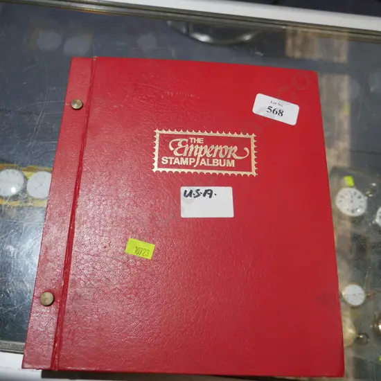 Stamp album and stamps from USA