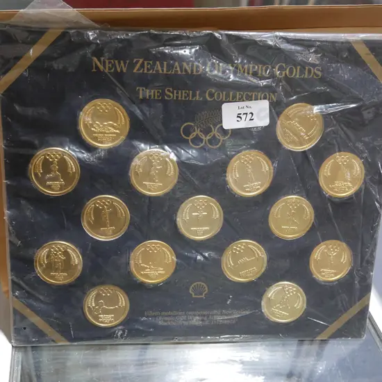 New Zealand Olympic gold coin set