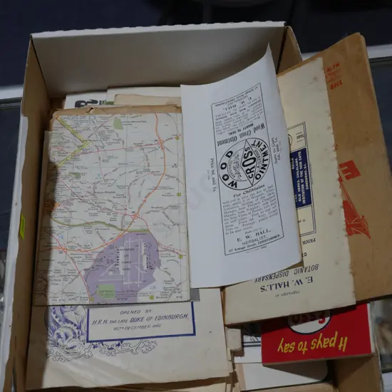 Vintage catalogues, labels etc