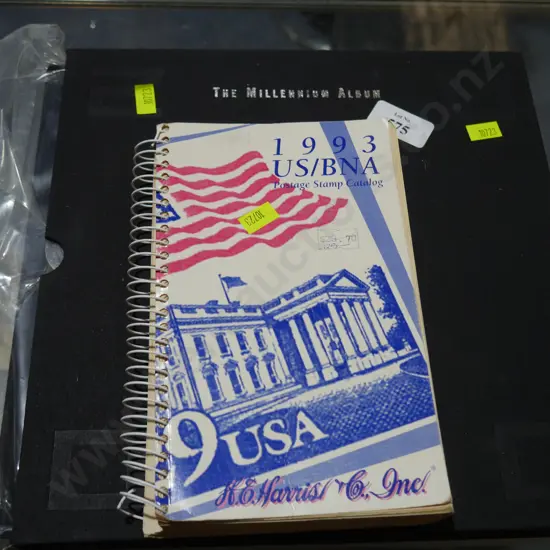 New Zealand millennium stamp album and USA stamp book