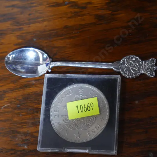Stirling silver royalty spoon and coin