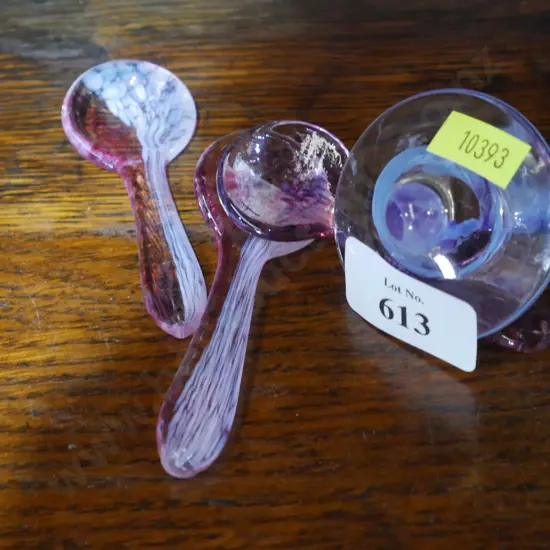 Glass spoons etc