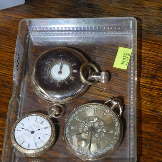 3 gold pocket watches