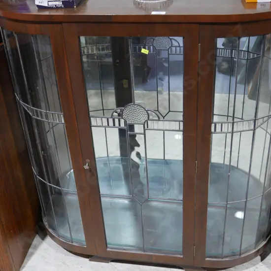 Leadlight display cabinet