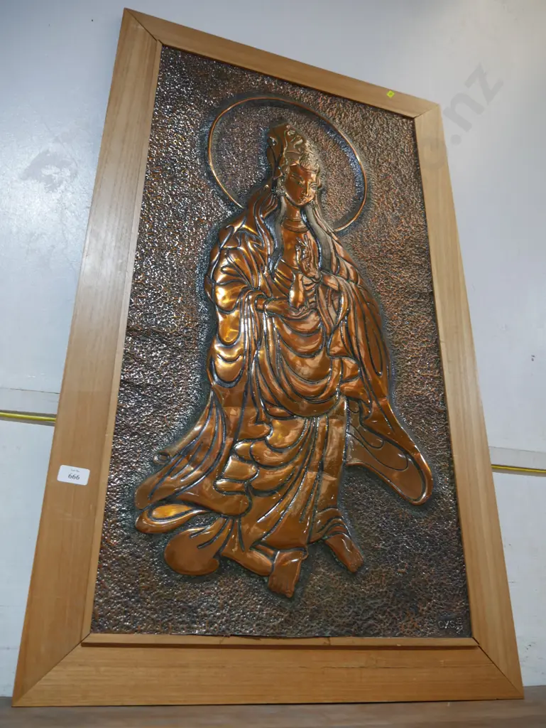 Large framed copper picture Image 1++