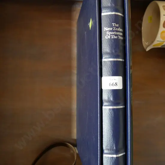 Cased New Zealand Sportsman of the year book