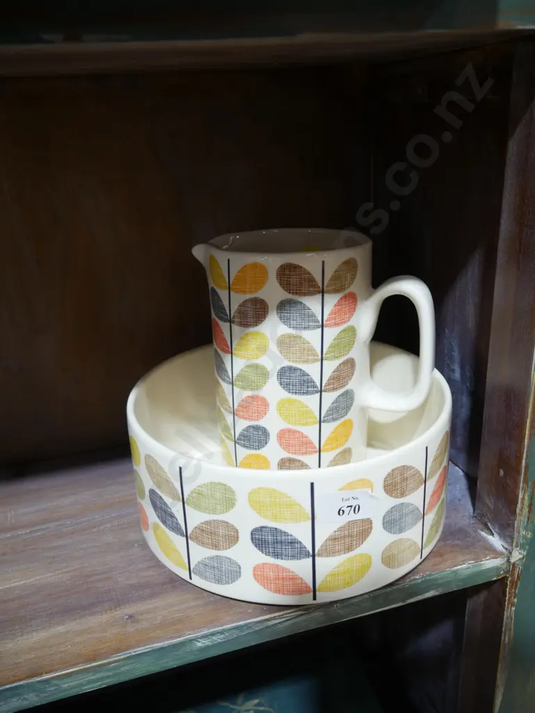 Orla Kiely jug & bowl Image 1++
