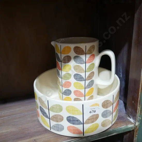 Orla Kiely jug & bowl